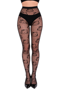 CREEPY KITTY FISHNET TIGHTS