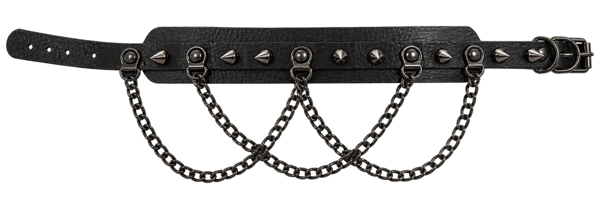GUNMETAL CHAIN DROP CHOKER
